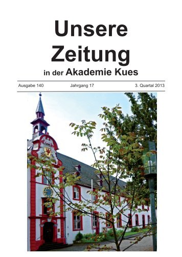 Unsere Zeitung in der Akademie Kues