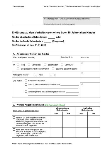 Erklärung zu den Verhältnissen eines über 18 Jahre alten ... - AKDB