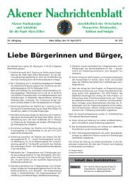 Ausgabe 575 vom 19.04.2013 - Stadt Aken (Elbe)