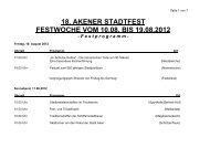 18. akener stadtfest festwoche vom 10.08. bis ... - Stadt Aken (Elbe)