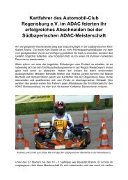Kartfahrer des Automobil-Club Regensburg eV im ADAC feierten ihr ...