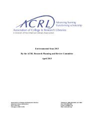 Environmental Scan 2013 By the ACRL Research Planning and ...