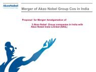 Merger Benefits - AkzoNobel