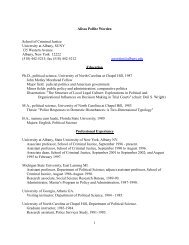 View Dr. Worden's CV - University at Albany