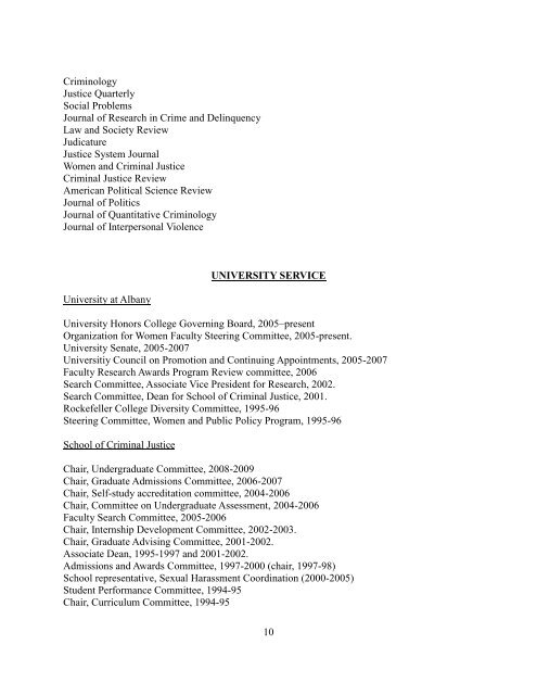 View Dr. Worden's CV - University at Albany