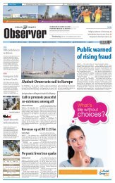 Public warned of rising fraud - Oman Daily Observer