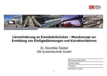 Lärmminderung an Eisenbahnbrücken – Messkonzept zur ...