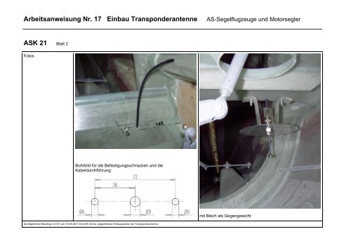 Arbeitsanweisung Nr. 17 Einbau Transponderantenne AS ...