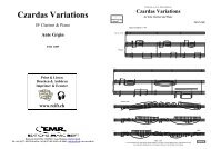 EMR 16009 Czardas for Solo Clarinet and Piano