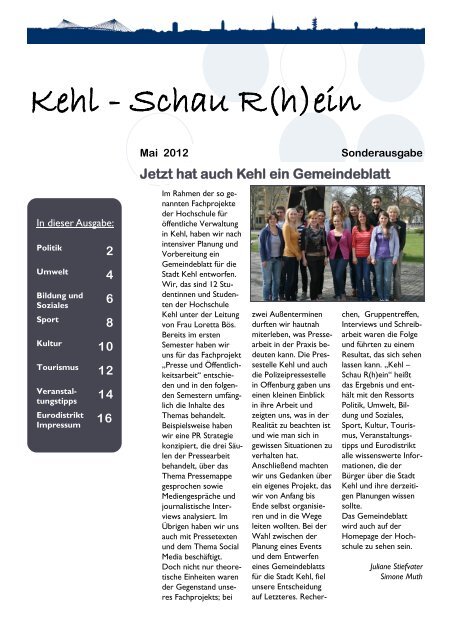 Infos - Hochschule Kehl