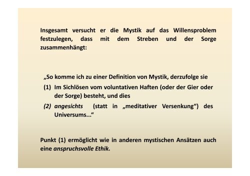 Religion und Mystik - Alltag und Philosophie