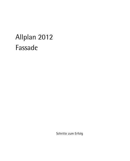 Allplan 2012 Tutorial Fassade