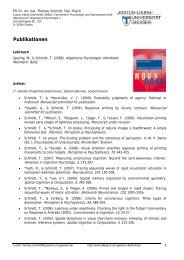Publikationen - Allgemeine Psychologie - Justus-Liebig-Universität ...