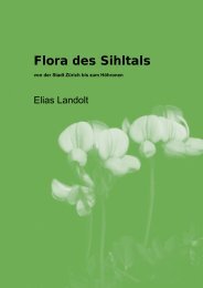 Flora des Sihltals - Amt für Landschaft und Natur - Kanton Zürich