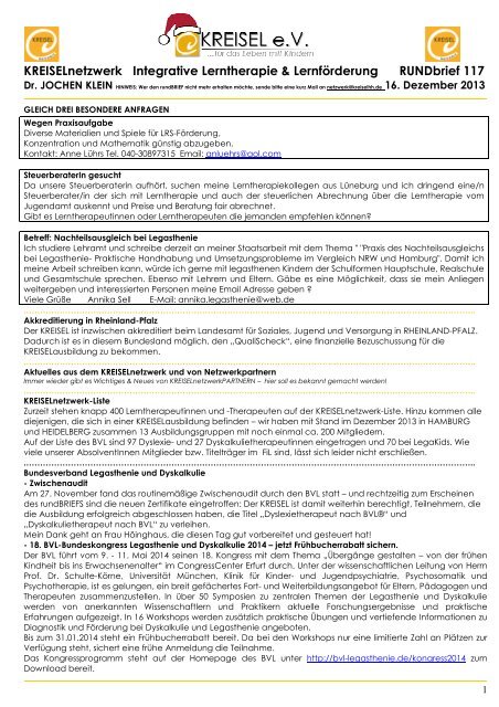 KREISELrundBRIEF - Bundesverband Alphabetisierung e.V.