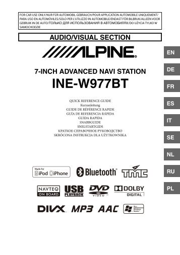 INE-W977BT - Alpine