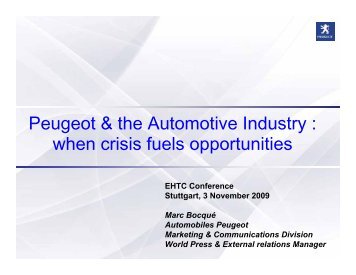 Peugeot & the Automotive Industry - Global HTC Home