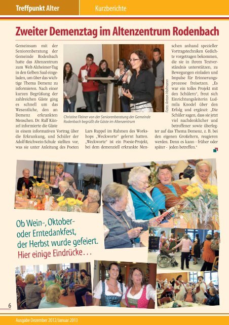 Ausgabe Dezember 2012/Januar 2013 - Alten- und Pflegezentren ...