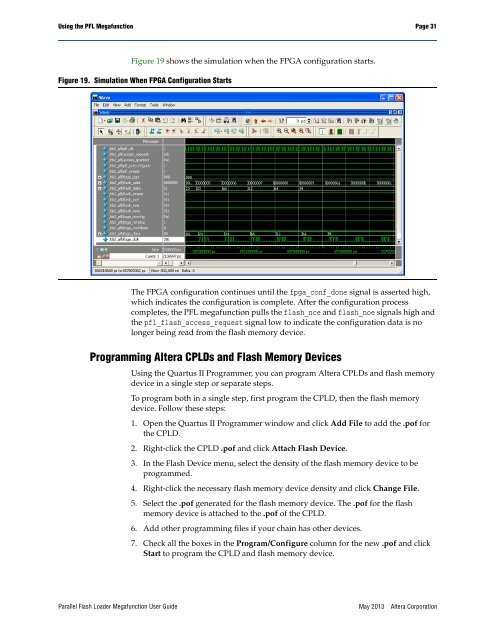 Parallel Flash Loader Megafunction User Guide (PDF) - Altera