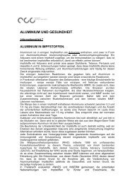 ALUMINIUM UND GESUNDHEIT - Alueurope.eu