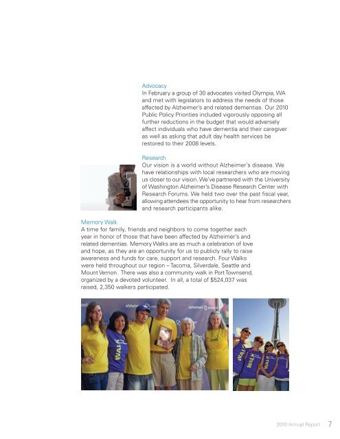 Annual Report 2010 - Alzheimer's Association