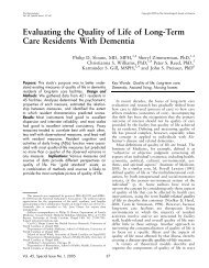 Evaluating the Quality of Life of Long-Term Care Residents With ...