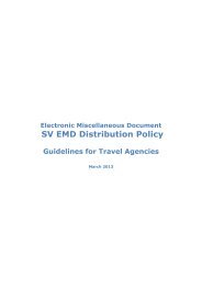 SV EMD Distribution Policy - Amadeus