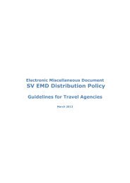 SV EMD Distribution Policy - Amadeus