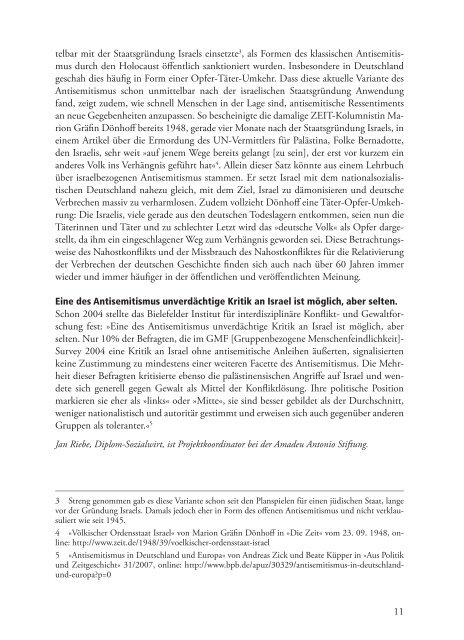 Man wird ja wohl Israel noch kritisieren dürfen - Amadeu Antonio ...