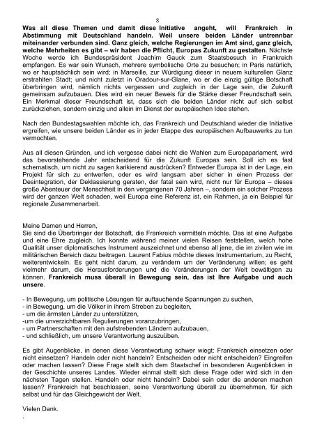 Rede des Staatspräsidenten als PDF-Dokument - Französische ...