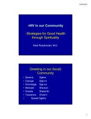 -HIV in our Community -Strategies for Good Health through ...