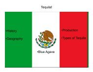 Tequila! • History • Geography • Production • Types of Tequila • Blue ...