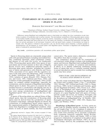 comparison of flagellated and nonflagellated sperm in plants