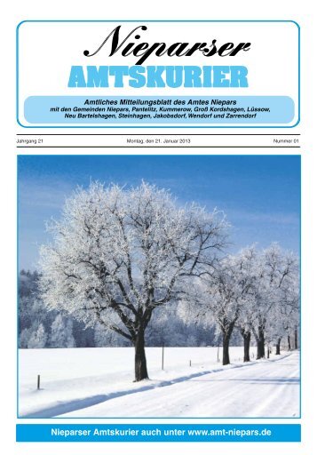 mtskurier Januar 2013 - Amt Niepars