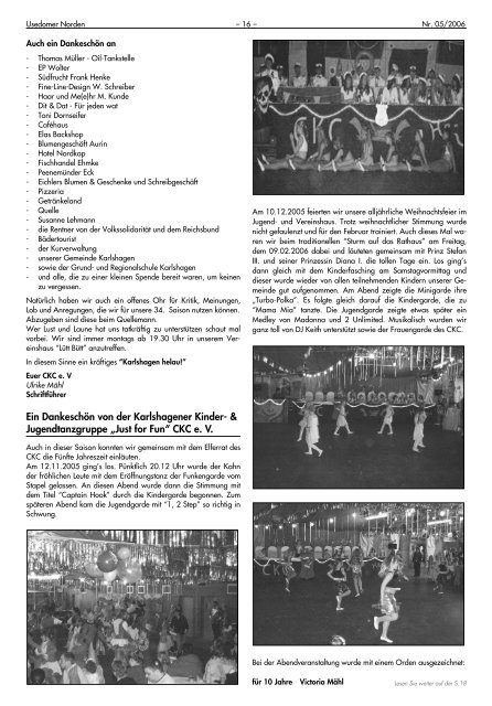 Amtsblatt Nummer 05 (23. Mai 2006) - beim AMT USEDOM-NORD
