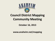 Council District Mapping Community Meeting - City of Anaheim