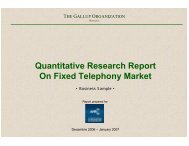 Quantitative Research Report On Fixed Telephony Market - Ancom