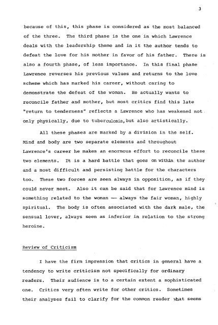 RELATIONS OF DOMINANCE AND EQUALITY IN D. H. LAWRENCE