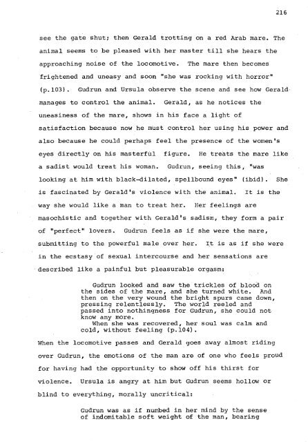 RELATIONS OF DOMINANCE AND EQUALITY IN D. H. LAWRENCE