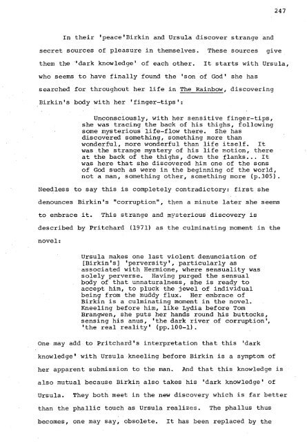 RELATIONS OF DOMINANCE AND EQUALITY IN D. H. LAWRENCE