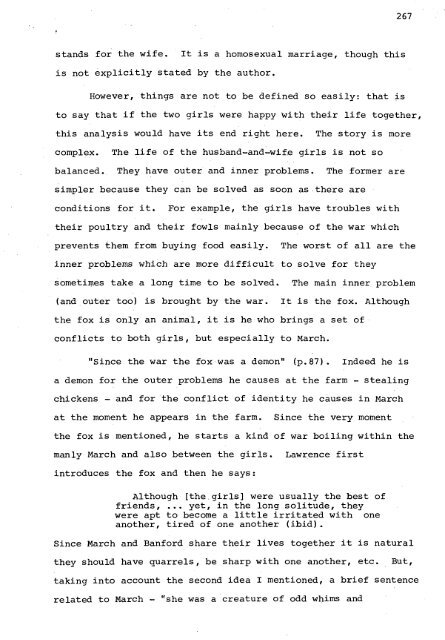 RELATIONS OF DOMINANCE AND EQUALITY IN D. H. LAWRENCE