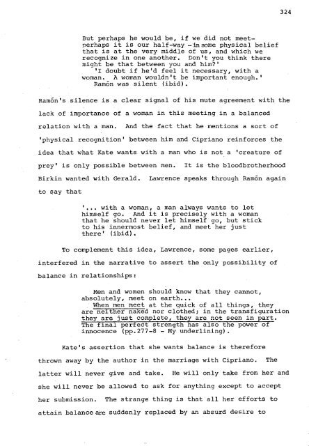 RELATIONS OF DOMINANCE AND EQUALITY IN D. H. LAWRENCE