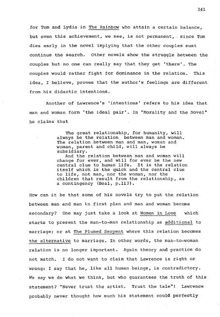 RELATIONS OF DOMINANCE AND EQUALITY IN D. H. LAWRENCE