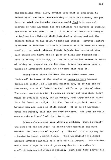 RELATIONS OF DOMINANCE AND EQUALITY IN D. H. LAWRENCE