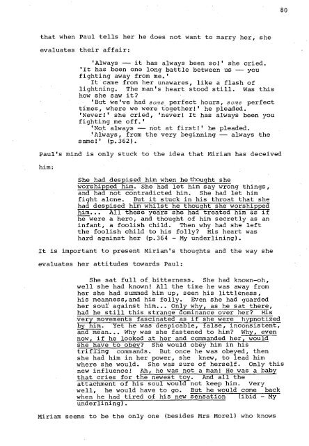 RELATIONS OF DOMINANCE AND EQUALITY IN D. H. LAWRENCE