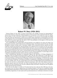 Robert W. Doty (1920–2011) - Acta Neurobiologiae Experimentalis