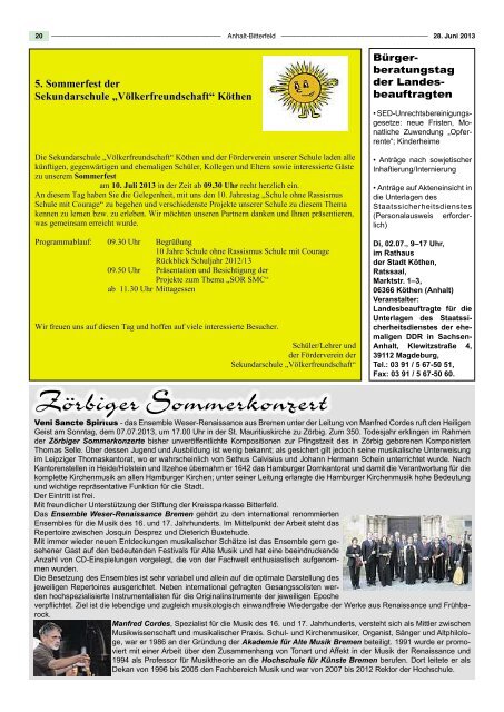 Ausgabe 13 vom 28. Juni 2013 - Landkreis Anhalt-Bitterfeld