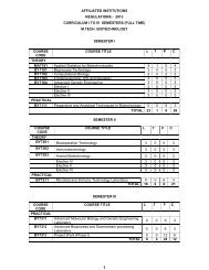 M.Tech. Biotechnology - Anna University