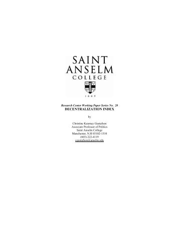 Paper 20 - Saint Anselm College