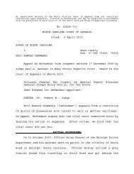 NO. COA09-733 NORTH CAROLINA COURT OF APPEALS Filed: 6 ...